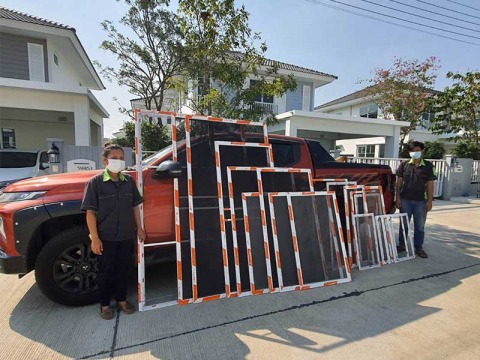 ติดตั้งหน้าต่างมุ้งลวดหมู่บ้านจัดสรร